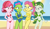 Size: 1613x926 | Tagged: safe, artist:robertsonskywa1, leaf pony, luminous dazzle, posey bloom, windy, human, equestria girls, g4, g5, bare shoulders, beach, belly, belly button, bikini, clothes, collarbone, equestria girls-ified, female, g5 to equestria girls, g5 to g4, generation leap, leaf bikini, looking at you, one-piece swimsuit, outdoors, photo, sleeveless, slender, strapless, swimsuit, thin