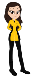 Size: 597x1421 | Tagged: safe, artist:robertsonskywa1, human, star trek: sunset shimmer, equestria girls, g4, clothes, equestria girls-ified, female, photo, simple background, solo, star trek, star trek: strange new worlds, transparent background, una chin-riley, uniform