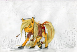 Size: 7010x4690 | Tagged: safe, artist:quiet-victories, applejack, earth pony, pony, g4, absurd resolution, female, mare, solo