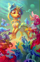 Size: 1043x1600 | Tagged: safe, artist:holivi, oc, oc only, alien, pony, commission, female, mare, solo