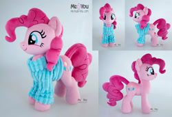 Size: 2150x1474 | Tagged: safe, artist:meplushyou, pinkie pie, pony, g4, clothes, irl, photo, plushie, solo, sweater