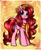 Size: 2250x2759 | Tagged: safe, artist:dariarchangel, oc, oc:ruby shine, alicorn, pony, g4, abstract background, alicorn oc, alicorn wings, autumn, autumn leaves, beautiful, blue eyes, blushing, c:, clothes, commission, cute, cute face, cute smile, female, female oc, folded wings, horn, leaves, leaves in hair, long hair, long mane, long scarf, long tail, maple leaf, mare, ocbetes, passepartout, pink coat, pony oc, pretty, princess oc, red hair, red mane, red tail, scarf, smiling, solo, standing, tail, traditional art, wings