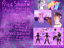 Size: 2400x1792 | Tagged: safe, artist:azira faerinx, anthro, advertisement, commission, commission info, commission open, icon, paypal, price, price sheet, prices, reference sheet