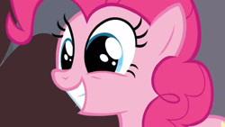 Size: 2072x1170 | Tagged: safe, screencap, pinkie pie, earth pony, pony, g4, bust, female, grin, portrait, smiling