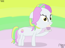 Size: 3663x2740 | Tagged: safe, artist:fedya_1991_i, coconut cream, earth pony, pony, g4, beginner artist, female, foal, solo