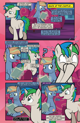 Size: 1920x2948 | Tagged: safe, artist:alexdti, oc, oc:brainstorm (alexdti), oc:star logic, pony, unicorn, comic:quest for friendship retold, book, horn, magic, male, stallion