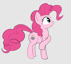 Size: 1199x1080 | Tagged: safe, artist:calmbreezes, pinkie pie, earth pony, pony, g4, gray background, simple background, solo