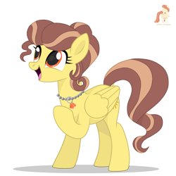 Size: 2500x2500 | Tagged: safe, artist:r4hucksake, oc, oc only, oc:spring eventide, pegasus, pony, dock, female, jewelry, mare, necklace, raised hoof, restyled, simple background, solo, story included, transparent background