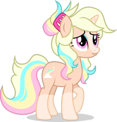 Size: 1852x1940 | Tagged: safe, artist:cirillaq, oc, oc only, oc:rainbow swirls, pony, unicorn, g4, female, horn, mare, scrunchy face, simple background, solo, transparent background