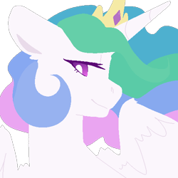 Size: 500x500 | Tagged: safe, artist:amiicommissions, princess celestia, pony, g4, bust, portrait, simple background, solo, transparent background