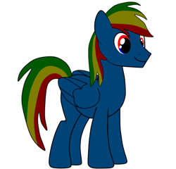 Size: 913x875 | Tagged: safe, artist:ruchiyoto, oc, oc only, oc:rainbow storm, pegasus, pony, base used, male, simple background, solo, stallion, white background