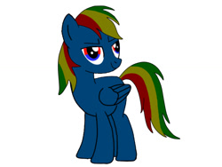 Size: 1024x768 | Tagged: safe, artist:ruchiyoto, oc, oc only, oc:rainbow storm, pegasus, pony, base used, male, simple background, solo, stallion, white background