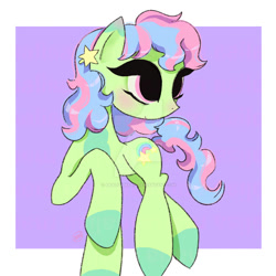 Size: 894x894 | Tagged: safe, artist:analisamaria, oc, oc only, earth pony, pony, deviantart watermark, obtrusive watermark, passepartout, solo, watermark