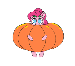 Size: 1255x1104 | Tagged: safe, artist:dsstoner, pinkie pie, earth pony, pony, g4, clothes, costume, cute, female, mare, pinktober, pumpkin, simple background, solo, white background