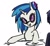 Size: 454x419 | Tagged: safe, artist:water hu, dj pon-3, vinyl scratch, pony, g4, simple background, solo, white background