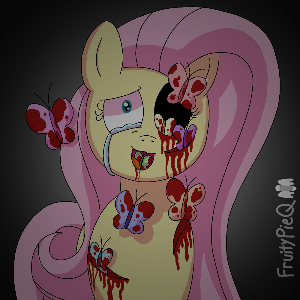 #3470773 - grotesque, semi-grimdark, artist:fruiitypieq, fluttershy ...