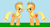 Size: 1364x725 | Tagged: safe, artist:marybethemberjoy49-1, applejack, earth pony, pony, .mov, apple.mov, g4, applejack's hat, comparison, cowboy hat, duality, female, hat, mare, outdoors, pixel-crisp art, pony.mov