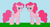 Size: 1364x725 | Tagged: safe, artist:marybethemberjoy49-1, pinkie pie, earth pony, pony, .mov, party.mov, g4, comparison, duality, female, mare, outdoors, pixel-crisp art, pony.mov, solo