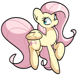 Size: 900x886 | Tagged: safe, artist:kindakismet, fluttershy, pegasus, pony, g4, simple background, solo, transparent background