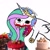 Size: 1260x1260 | Tagged: safe, artist:rsa.fim, part of a set, princess celestia, alicorn, pony, g4, my little pony: friendship is magic, ponyville confidential, cake, cakelestia, creepy, eating, fangs, food, frosting, majestic as fuck, meme, messy eating, nightmare fuel, not blood, open mouth, sharp teeth, solo, teeth, that pony sure does love cakes, wat