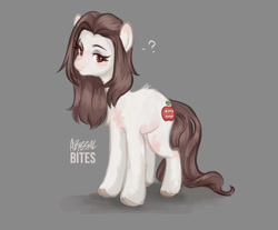 Size: 983x813 | Tagged: safe, artist:abyssalbites, oc, oc only, earth pony, pony, gray background, question mark, simple background, solo