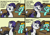 Size: 2048x1448 | Tagged: safe, artist:ewoudcponies, lightning dust, rarity, pegasus, pony, unicorn, g4, 4 panel comic, bag, car, comic, dialogue, disproportionate retribution, driving, duo, duo female, eyeshadow, female, flirting, floppy ears, funny, glowing, glowing horn, horn, lesbian, levitation, light yellow background, magic, makeup, mare, open mouth, pickup lines, saddle bag, scissors, sewing needle, smiling, telekinesis, vandalism