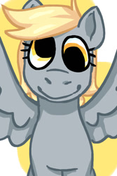 Size: 600x900 | Tagged: safe, artist:p2iimon, derpy hooves, pegasus, pony, g4, no catchlights, solo