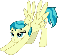 Size: 6000x5607 | Tagged: safe, artist:firlin123, auntie lofty, pegasus, pony, g4, absurd resolution, female, iwtcird, lidded eyes, mare, meme, scrunchy face, simple background, solo, spread wings, transparent background, wings