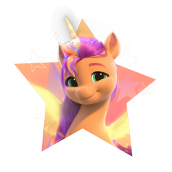 Size: 2400x2400 | Tagged: safe, sunny starscout, alicorn, pony, g5, my little pony: make your mark, official, 3d, abstract background, artificial horn, artificial wings, augmented, female, g5 brand assets, horn, magic, magic horn, magic wings, mane stripe sunny, mare, race swap, simple background, solo, spread wings, sunnycorn, transparent background, wings