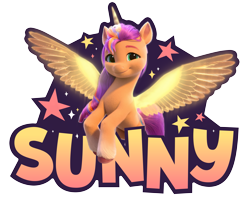 Size: 4025x3300 | Tagged: safe, sunny starscout, alicorn, pony, g5, my little pony: make your mark, official, 3d, artificial horn, artificial wings, augmented, female, g5 brand assets, horn, magic, magic horn, magic wings, mane stripe sunny, mare, race swap, simple background, solo, spread wings, sunnycorn, transparent background, unshorn fetlocks, wings