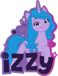 Size: 4446x5835 | Tagged: safe, izzy moonbow, pony, unicorn, g5, my little pony: make your mark, official, .ai available, abstract background, colored, cute, female, g5 brand assets, horn, izzybetes, mare, simple background, solo, transparent background, vector