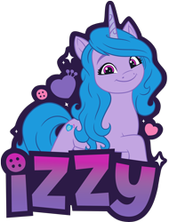 Size: 4446x5854 | Tagged: safe, izzy moonbow, pony, unicorn, g5, my little pony: make your mark, official, .ai available, colored, cute, female, g5 brand assets, horn, izzybetes, mare, simple background, solo, transparent background, vector