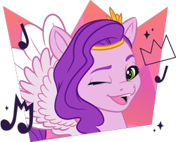 Size: 2276x1831 | Tagged: safe, pipp petals, pegasus, pony, g5, my little pony: make your mark, official, .ai available, abstract background, colored, female, g5 brand assets, mare, simple background, solo, transparent background, vector