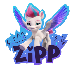 Size: 6981x6559 | Tagged: safe, zipp storm, pegasus, pony, g5, my little pony: make your mark, official, 3d, abstract background, female, g5 brand assets, mare, simple background, solo, transparent background