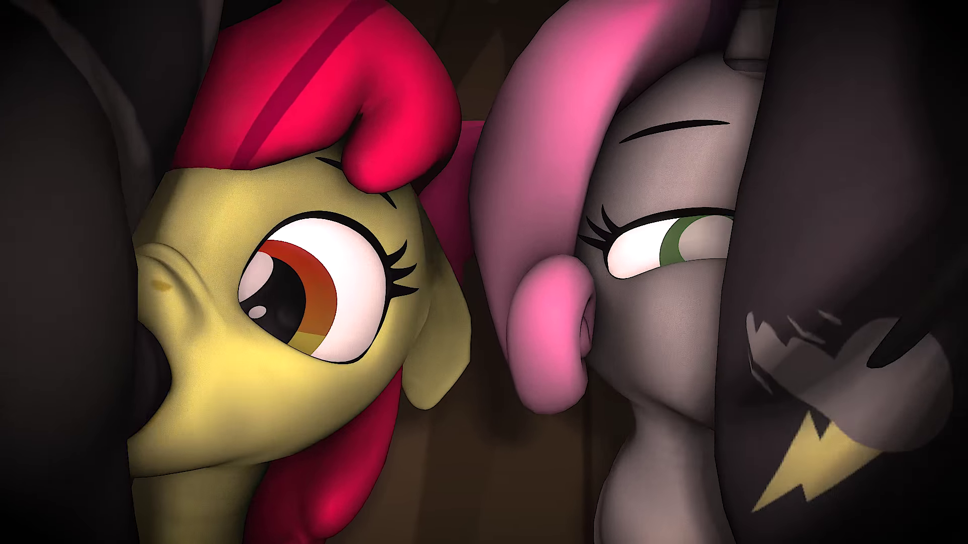 3471341 - explicit, artist:d3rpsfm, apple bloom, sweetie belle,  thunderlane, changeling, earth pony, pony, unicorn, g4, 3d, animated,  blowjob, deepthroat, female, filly, foal, foalcon, horn, horsecock,  multiple blowjob, no sound, nudity, oral, penis,