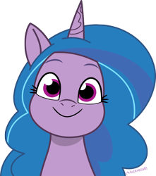 Size: 1764x2000 | Tagged: safe, artist:luckreza8, izzy moonbow, pony, unicorn, g5, my little pony: tell your tale, .svg available, cute, female, happy, horn, inkscape, izzybetes, looking at you, simple background, smiling, vector