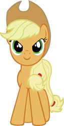 Size: 879x1727 | Tagged: safe, artist:starboltpony, applejack, earth pony, pony, g4, applejack's hat, artifact, cowboy hat, female, hat, mare, simple background, solo, transparent background, vector