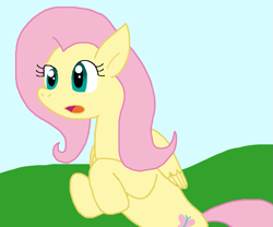 Size: 1003x833 | Tagged: safe, artist:cmara, fluttershy, pegasus, pony, g4, female, outdoors, solo