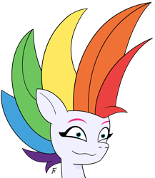 Size: 3568x4112 | Tagged: safe, artist:frownfactory, zipp storm, pegasus, pony, g5, my little pony: tell your tale, zipp's yes day, spoiler:g5, spoiler:my little pony: tell your tale, female, mare, multicolored hair, rainbow hair, simple background, solo, transparent background