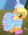 Size: 318x393 | Tagged: safe, gameloft, applejack, earth pony, pony, g4, applejack also dresses in style, beautiful, bow, clothes, cropped, cute, dress, dressup, ear piercing, flower, flower in hair, froufrou glittery lacy outfit, game screencap, hat, hennin, jackabetes, jewelry, necklace, piercing, princess, princess applejack, solo