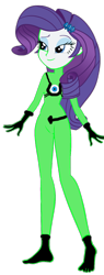 Size: 752x1983 | Tagged: safe, artist:invisibleink, editor:jbrony, rarity, human, equestria girls, g4, arrow, bodysuit, boots, clothes, eyeball, gloves, jumpsuit, power rangers, shoes, simple background, solo, transparent background