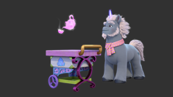 Size: 12598x7086 | Tagged: safe, alphabittle blossomforth, pony, unicorn, bridlewoodstock (make your mark), g5, my little pony: make your mark, my little pony: make your mark chapter 4, official, 3d, absurd file size, black background, bridlewoodstock, g5 brand assets, horn, male, simple background, solo, stallion