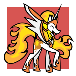 Size: 1200x1200 | Tagged: safe, artist:samoht-lion, daybreaker, alicorn, pony, g4, passepartout, solo