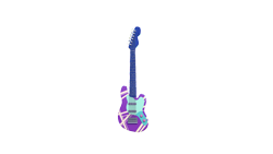 Size: 12598x7086 | Tagged: safe, bridlewoodstock (make your mark), g5, my little pony: make your mark, my little pony: make your mark chapter 4, official, 3d, bridlewoodstock, g5 brand assets, guitar, musical instrument, no pony, simple background, transparent background