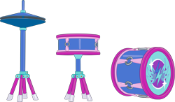 Size: 6508x3792 | Tagged: safe, bridlewoodstock (make your mark), g5, my little pony: make your mark, my little pony: make your mark chapter 4, official, .ai available, bridlewoodstock, colored, drums, g5 brand assets, musical instrument, no pony, simple background, transparent background, vector