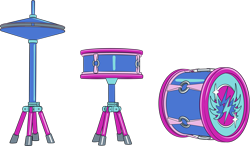 Size: 6517x3797 | Tagged: safe, bridlewoodstock (make your mark), g5, my little pony: make your mark, my little pony: make your mark chapter 4, official, .ai available, bridlewoodstock, colored, drums, g5 brand assets, musical instrument, no pony, simple background, transparent background, vector