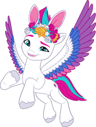 Size: 2811x3725 | Tagged: safe, zipp storm, pegasus, pony, g5, my little pony: make your mark, official, .ai available, colored, colored wings, concave belly, female, flat colors, flying, g5 brand assets, mare, multicolored wings, simple background, slender, solo, spread wings, thin, transparent background, unshorn fetlocks, vector, wings