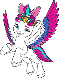 Size: 2811x3725 | Tagged: safe, zipp storm, pegasus, pony, g5, my little pony: make your mark, official, .ai available, colored, colored wings, concave belly, female, flat colors, flying, g5 brand assets, mare, multicolored wings, simple background, slender, solo, spread wings, thin, transparent background, unshorn fetlocks, vector, wings