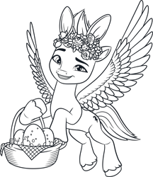 Size: 3211x3725 | Tagged: safe, zipp storm, pegasus, pony, g5, my little pony: make your mark, official, .ai available, colored wings, concave belly, female, flying, g5 brand assets, mare, monochrome, multicolored wings, outlines only, simple background, slender, solo, spread wings, thin, transparent background, unshorn fetlocks, vector, wings