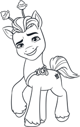 Size: 2584x4096 | Tagged: safe, hitch trailblazer, earth pony, pony, g5, my little pony: make your mark, official, .ai available, g5 brand assets, male, monochrome, outlines only, simple background, solo, stallion, transparent background, vector